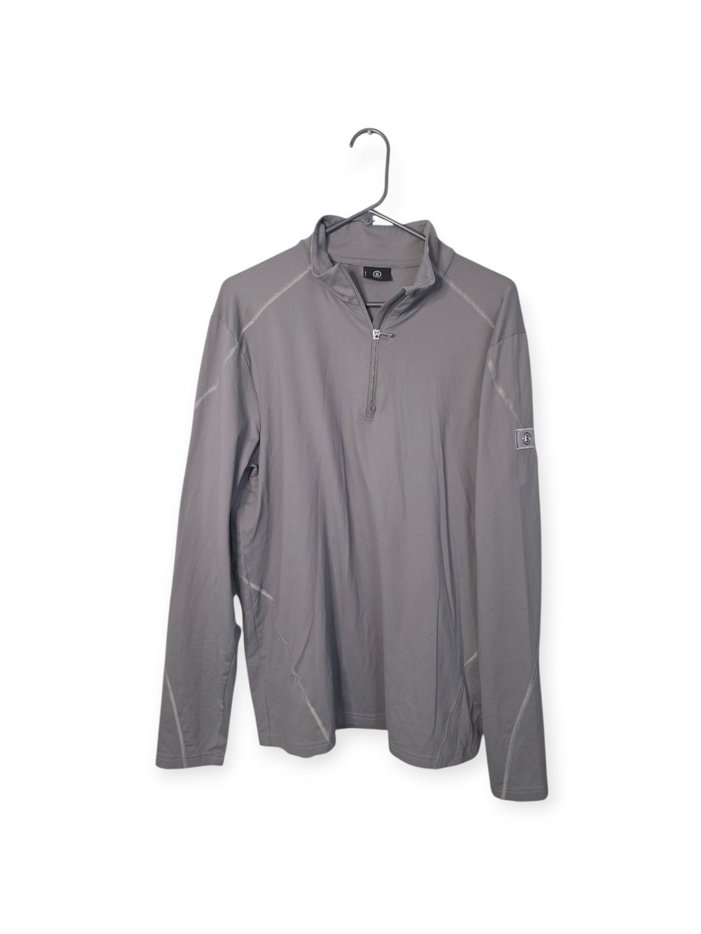 Men's Bogner Half Zip, long sleeve  top in gray, size XL